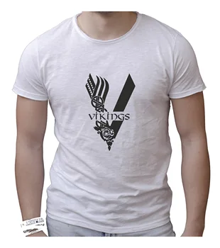 

T-shirt Uomo cotone fiammato Scollo ampio a taglio vivo - VIKINGS MADE IN ITALY