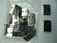 10 unids/lote USB 2,0 4Pin un tipo macho conector SMT negro G49 para cargador de transmisión de datos