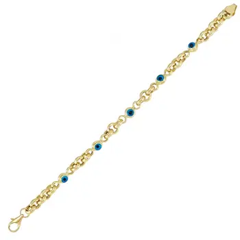 

5 eye Beaded Doç Gold Bracelet 01-420-BD027