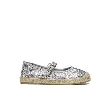 

VIDORRETA-MUJER-ALPARGATAS PLANAS-ALPARGATA MARY JANES ESPARTO FLAT GLITTER SILVER