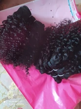 99J Hair-Extension Curl Curly-Bundles Funmi Hair Remy Colored Double-Drawn Peruvian T1B