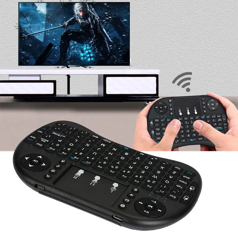 Портативный I8 HTPC карманный компьютер 2,4 ГГц DC5V с приемником сенсорный экран с клавиатурой qwerty компьютеры беспроводная клавиатура