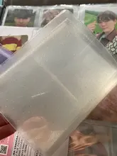 64 tarjetas de capacidad Mini titular carpetas álbumes con bling funda transparente para 6*6*9cm juegos tarjeta multifunción manga titular