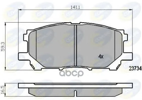 Disc Brake pads | Front Right/Lion Lexus RX/Toyota Harrier/Kluger 3.0 3.3 3.5 03-Comline art. CBP01750