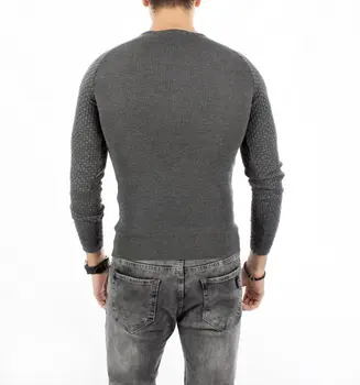 

DeepSEA Smoked Handles Square Pattern Narrow Cut Mercerized Sweater 1808078