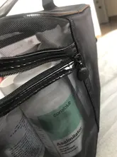 1 Uds. De neceser portátil para hombre y mujer, organizador de viaje transparente, a la moda, grande, negro, bolsa de maquillaje