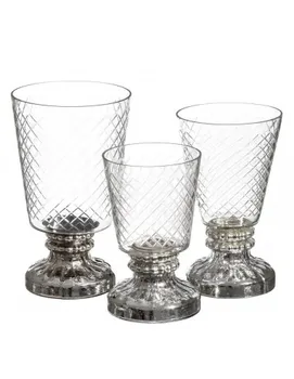 

CANDLE HOLDER SILVER CRYSTAL DECORATION 12X12X19 CM
