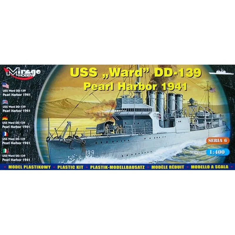 Сборная модель. Американский эсминец (DD-139) Pearl Harbor 1941 40601 Mirage-Hobby 1/400. | Игрушки и