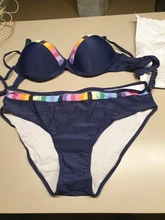 Print Swimsuit Bikini-Set Biquini Beachwear Push-Up Polka-Dots Black Sexy Plus-Size 3XL