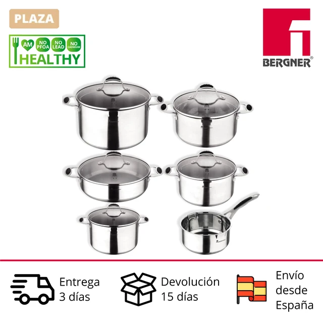Set Of Bergner Gravity Pots And Pans In Stainless Steel Suitable For All  Types Of Fires Including Induction - Cookware Sets - AliExpress