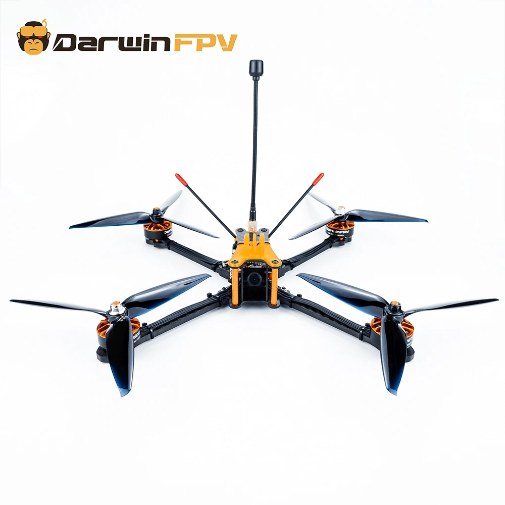 Дрон DarwinFPV FPV Darwin129 Квадрокоптеры 280 мм 7 дюймов F4 OSD 50A blheli _ s Dshot600 800 МВт 1500TVL |