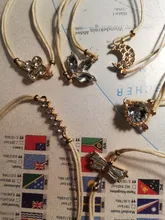 Pulsera de cadena multicapa con hojas mezcladas para mujer, 31 estilos, bohemio, mapa de letras, cristal geométrico, pentagrama infinito