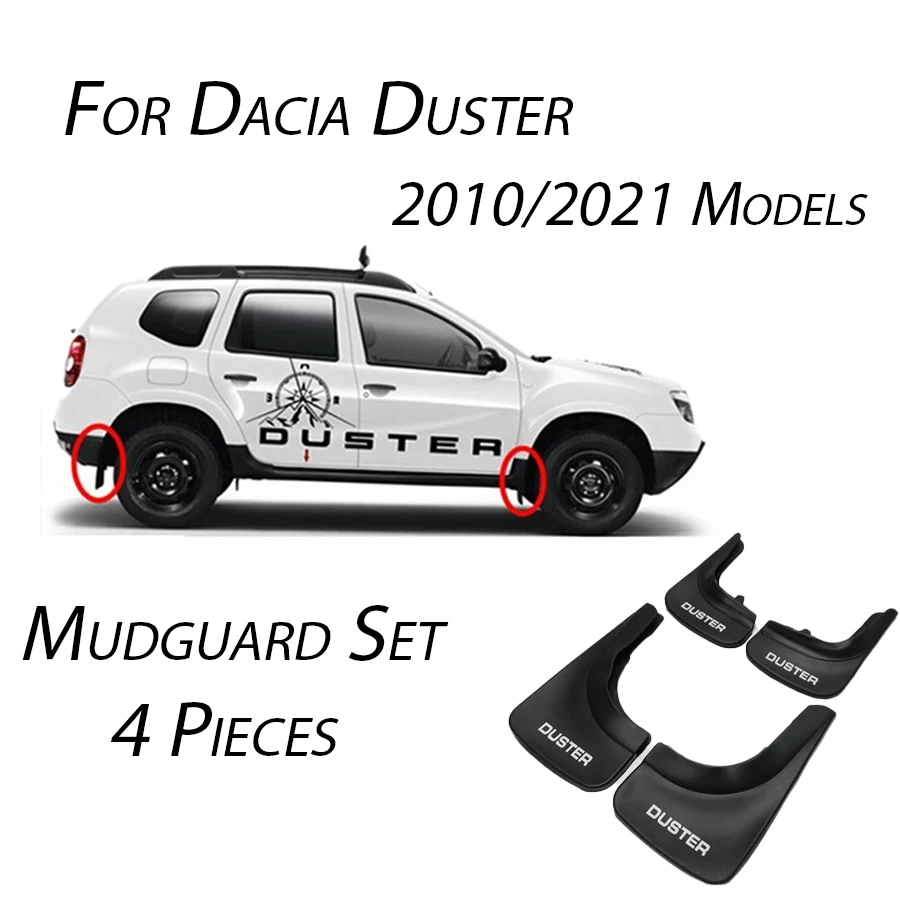 Mudguard Set For Dacia Duster Renault Mud Flaps All Models 4 Pieces