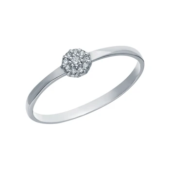 

Silver ring with cubic zirconia sunlight