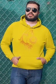 

Angemiel Wear Moon And Sun Yellow Men 'S Hooded Sweatshirt