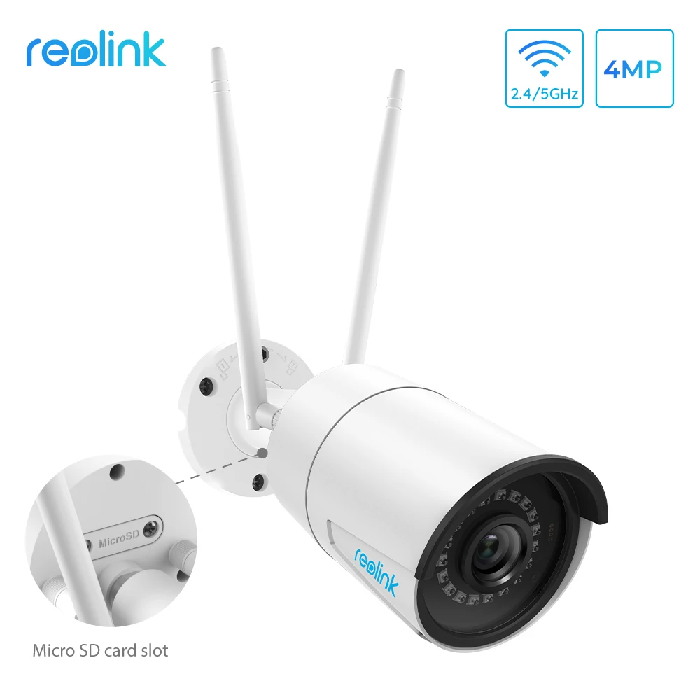 Reolink 4MP wireless ip camera wifi 2.4G/5Ghz Onvif infrared night vision waterproof outdoor indoor home  surveillance RLC-410W
