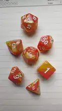 2-Color-Dice-Set Games Nebula Dragons-Board RPG Dungeons Polyhedral Party 7pcs with Mixed-Color