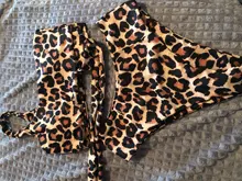 Bikini Push Up de leopardo para mujer, bañador Sexy de un hombro, traje de baño de cintura alta, conjunto de Bikini 2021