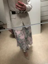 REALEFT-faldas largas plisadas con estampado Floral para mujer, faldas largas de tul, de cintura alta, sueltas, para primavera y verano, 2021