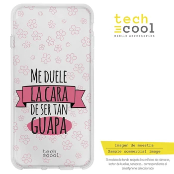 

FunnyTech®Stand case for Huawei P30 Silicone Lite L Frase "hurt face" transparent vers.2