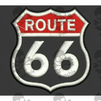 

ROUTE 66 PARCHE BORDADO, iron patch, gestickter patch, patch brode, remendo bordado, toppa ricamata