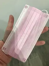 Mascarilla desechable no tejida de 3 capas para adultos, máscara facial transpirable con elásticos, 5 a 600 Uds., color negro y rosa, envío rápido