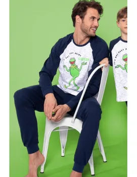 

Kermit frog PREMIUM men's long sleeve TELECOS pajamas