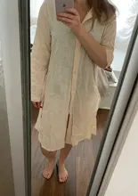 Tunic Tops Shirts Cardigan Linen Lapel Long-Sleeve ZANZEA Vintage Plus-Size Casual Cotton