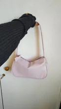 Bolso de piel sintética suave para mujer, bolsa de hombro pequeña de diseño a la moda, Color sólido Retro, Color púrpura