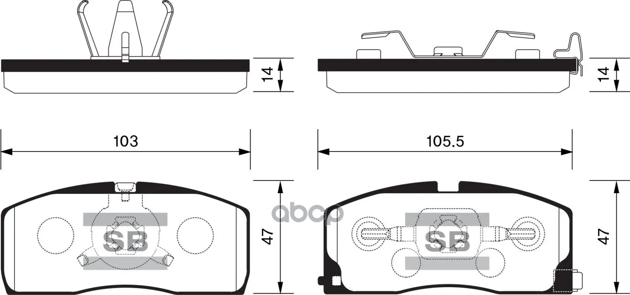 Колодки Тормозные Передние Sangsin Brake Sp2154 Sangsin brake арт. SP2154