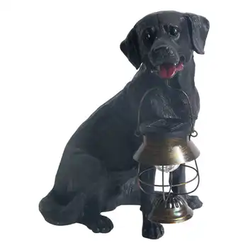 

Figurine garden "dog" on solar panels