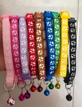 Nuevo lindo Collar campana para gatos Collar de perro Teddy Bomei perro de dibujos animados divertido huella collares lleva Cat accesorios Animal productos