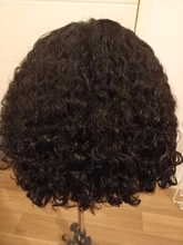 Pelucas cortas de pelo humano con corte Bob, 4x4, rizado brasileño virgen Jerry rizado, línea de cabello Natural moderno, peluca rizada Bob 13x4