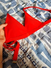 OMKAGI-traje de baño para mujer, bañador Sexy de realce, conjunto de microbikini, ropa de playa, Bikini brasileño 2021