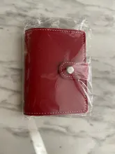 Tarjetero delgado de cuero PU para mujer, 26 tarjetas, tarjetero, monedero