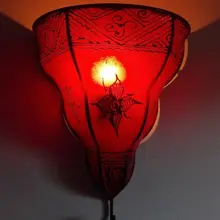 Аппликация Henne 1603 лампа в марокканском стиле из железа и окрашенной кожи