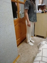 Mallas cálidas y gruesas para niña, pantalones de algodón con cintura elástica, pantalones ceñidos de niña