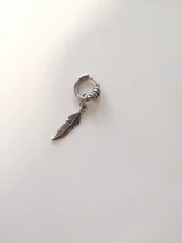 Pendientes de acero inoxidable para hombres y mujeres, aretes falsos, Punk, negros, sin perforación, estilo gótico, Hip Hop