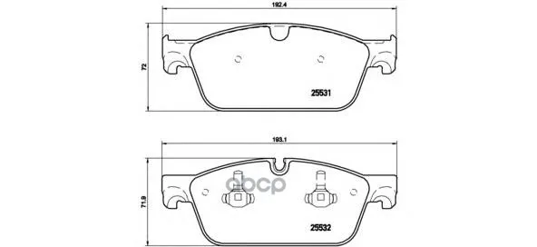 Колодки Тормозные Дисковые Mb: Gl-Class 12-, M-Class 11- Brembo арт. P50102