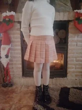 QRWR-faldas de estilo Kawaii para mujer, faldas plisadas de cintura alta, estilo coreano, 2021