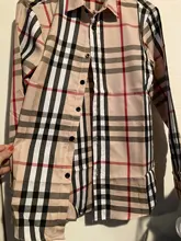 Camisa informal de moda para mujer, camisa de gasa con solapa y manga larga con estampado de labios, a cuadros, nueva de 2020