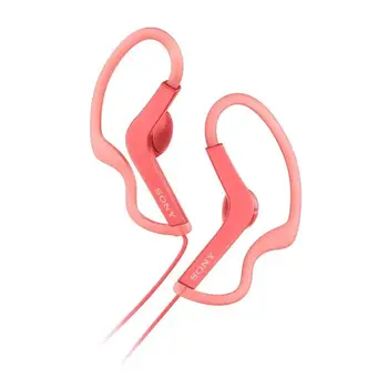 

Sport earphones SONY's MDR-AS210 BUTTON with hook Adjustable, Tough a splash. Color PINK