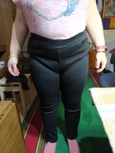 Skinny Jeans Trousers Pencil-Pants High-Waist Winter Plus-Size Women 6XL Velvet Stretch Denim