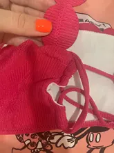 INGAGA-Bikinis de realce para mujer, traje de baño con borde festoneado, bañador de banda Negro, Bikini liso para mujer, ropa de playa 2021