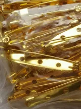 50 unids/lote 15 20 25 30 35 mm broche de Clip pines alfileres de seguridad broche ajustes en blanco Base para la fabricación de la joyería DIY suministros