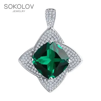

Sokolov silver pendant with sieve and cubic zirconia fashion jewelry 925 women's/men's, male/female, women's male, pendants for neck women