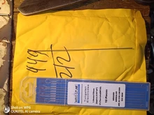 Electrodo de tungsteno para soldadura, punta roja Industrial 2%, 175mm, 150mm, WT20, 10 Uds.