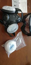 Mascarilla de seguridad para carpintero, protector para pulidora, a prueba de polvo y con 10 filtros nuevo, máscara respiratoria antipolvo con filtro dual