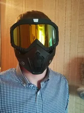 Máscara de esquí para hombre y mujer, gafas de seguridad con filtro para la boca a prueba de viento y de Motocross