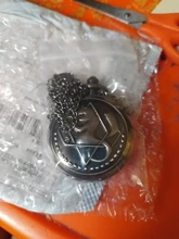 Reloj de bolsillo de cuarzo para hombres y mujeres, pulsera de mano con colgante, de metal antiguo, Alchemist, Edward Elric, para Cosplay